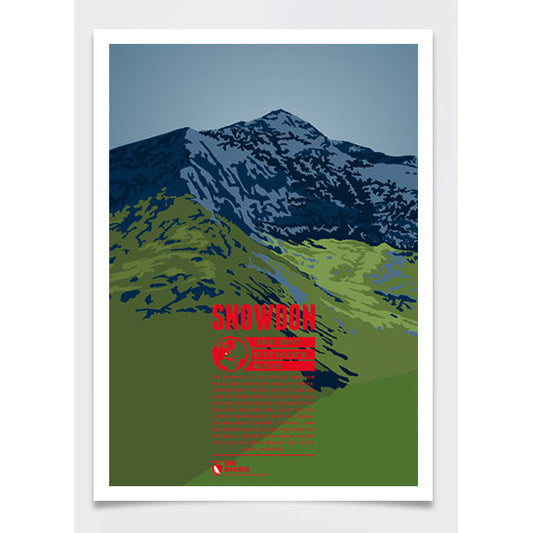Snowdon Wall Print Poster | Marmota Maps | Backcountry Books