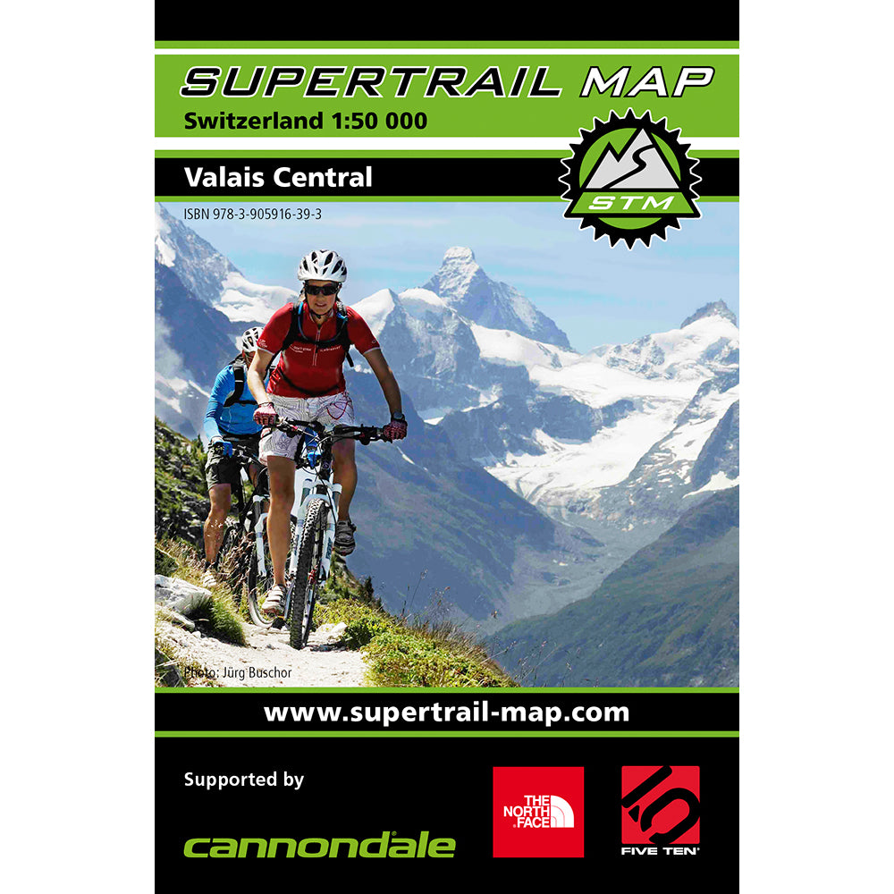 Supertrail Map Valais Central | Backcountry Books