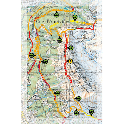 Supertrail Map Valais Central | Backcountry Books