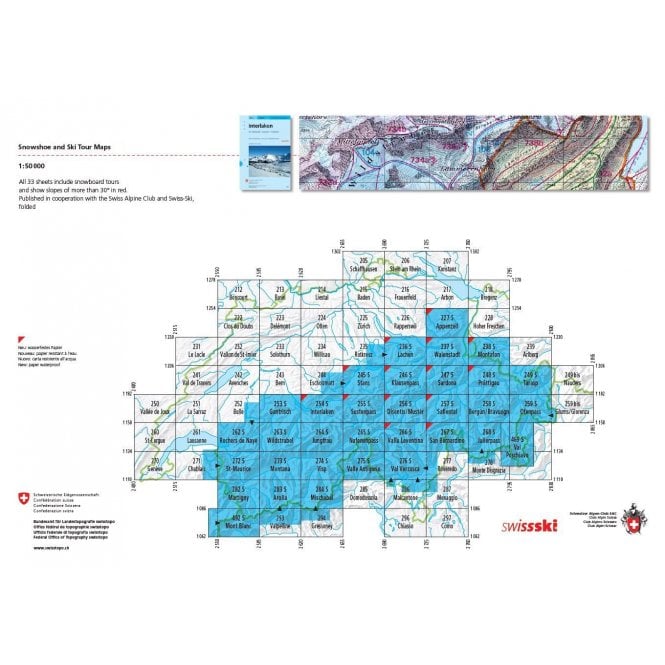 Swisstopo 262 S Rochers de Naye Ski Touring Map | Backcountry Books