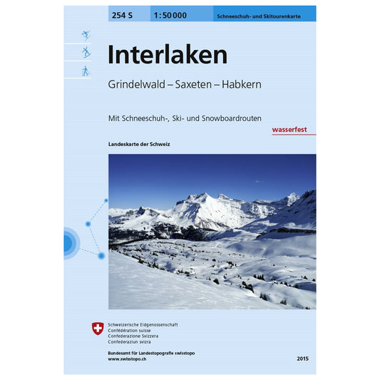 Swisstopo 254 S Interlaken Ski Touring Map | Backcountry Books