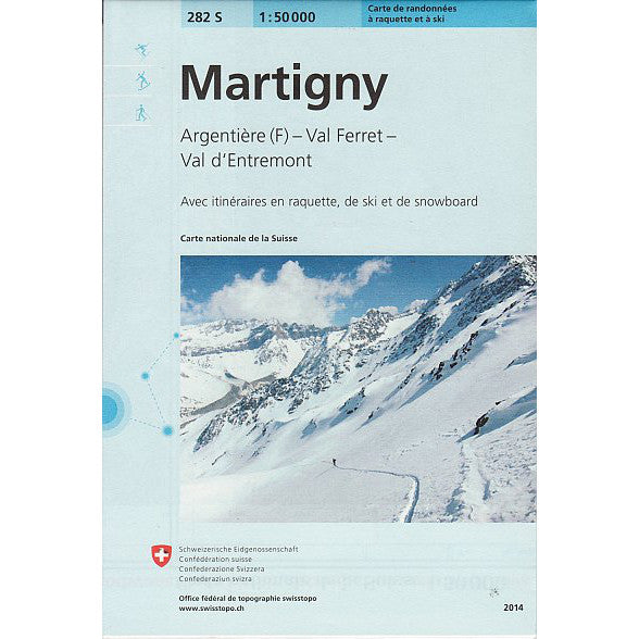 Swisstopo Martigny 282S Ski Map