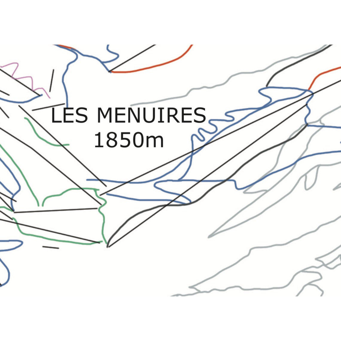 Three Valleys Piste Map Wall Print | Backcountry Books