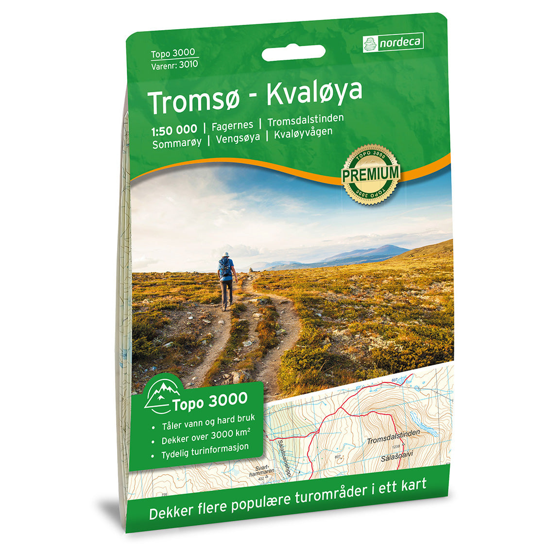 Tromso Map | Nordeca Tromso / Kvaloya Topo 3000 | Backcountry Books