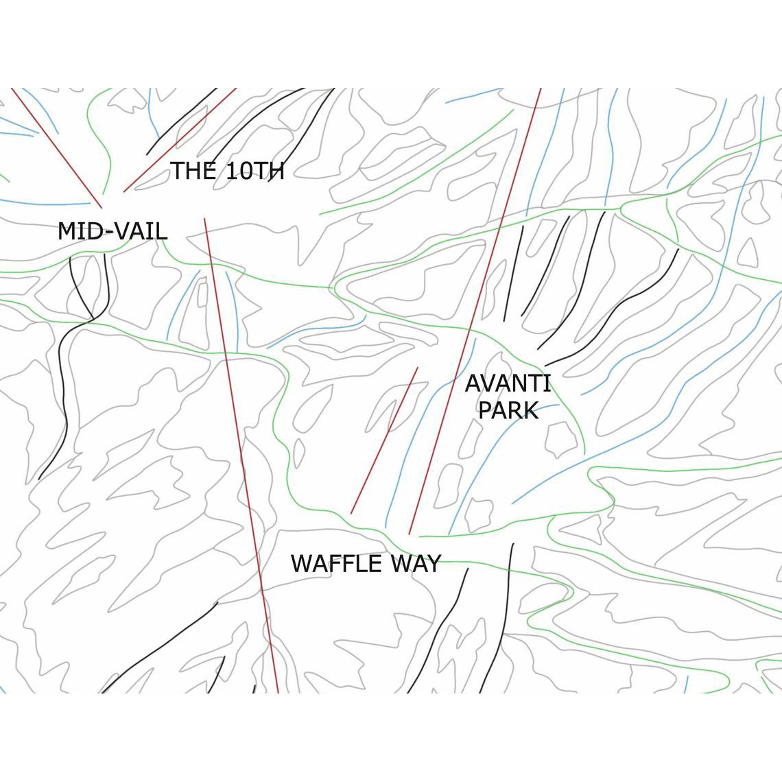 Vail Piste Map Wall Print Poster | Backcountry Books