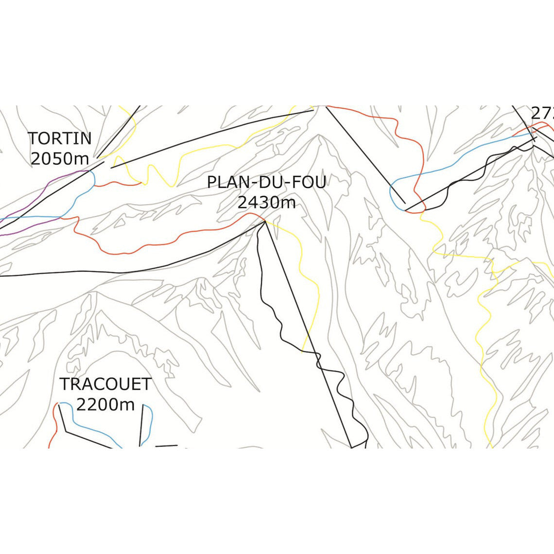 Verbier Piste Map Ski Wall Print Poster | Backcountry Books