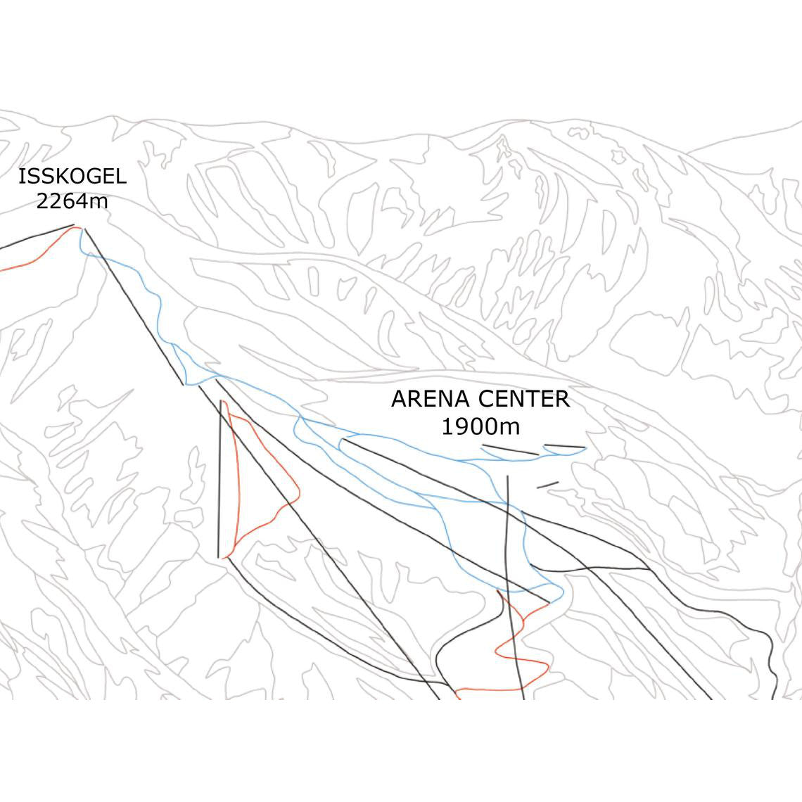 Zillertal Arena Ski Piste Map Wall Print | Backcountry Books