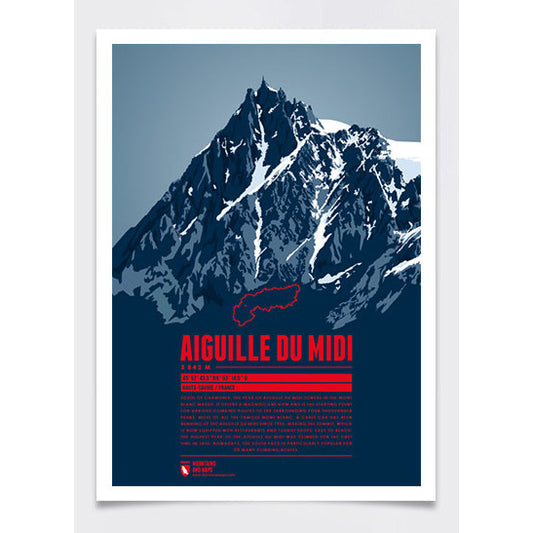 Aiguille du Midi Wall Print Poster | Marmota Maps | Backcountry Books