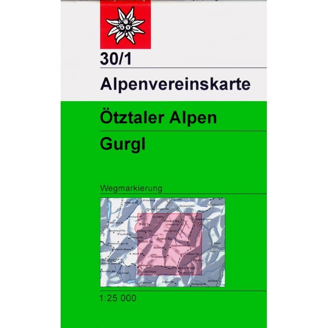 Ötztal Ski Touring Map | Alpenvereinskarte 30/1 Ötztaler Alpen Gurgl