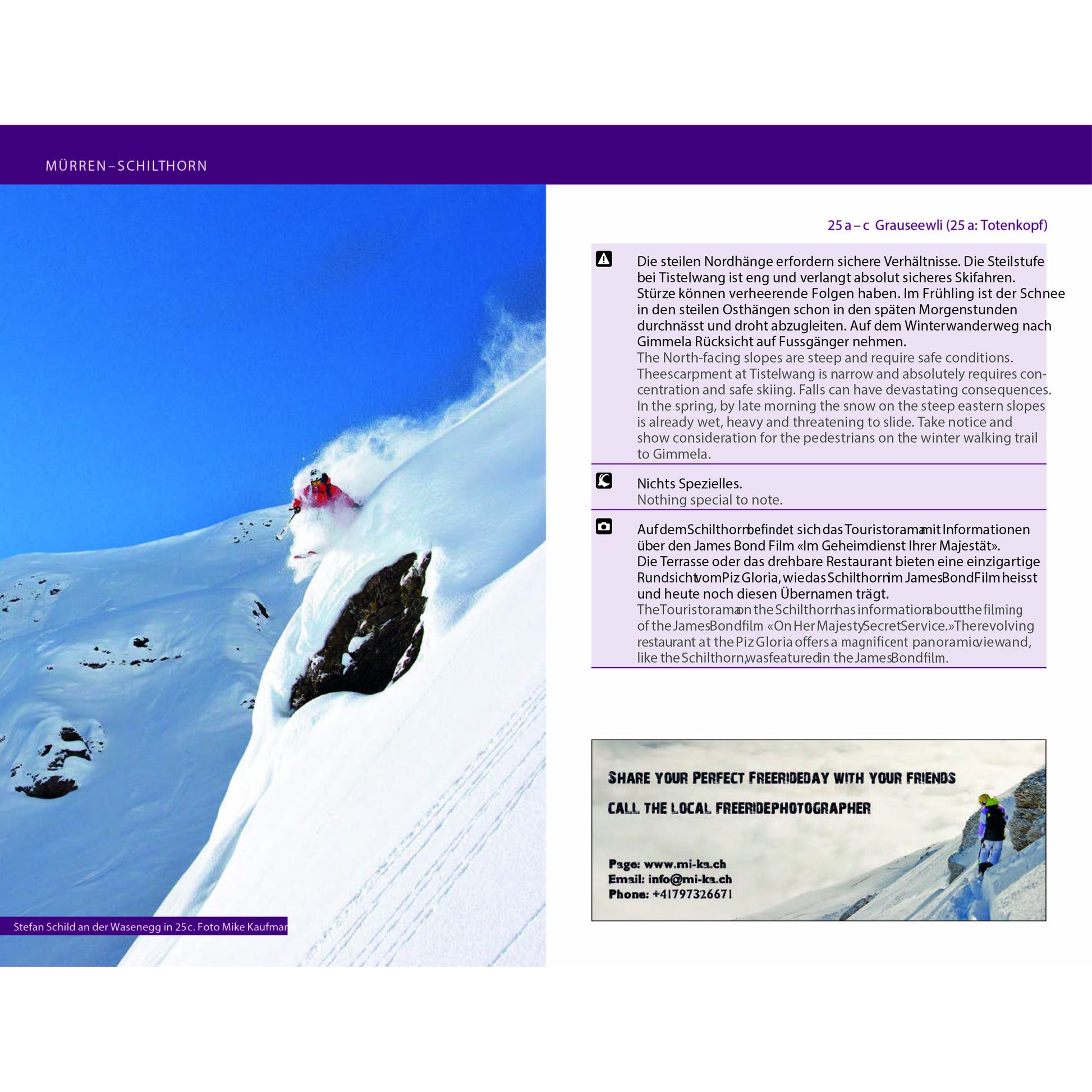 Freeride Guide Jungfrau Region | Backcountry Books