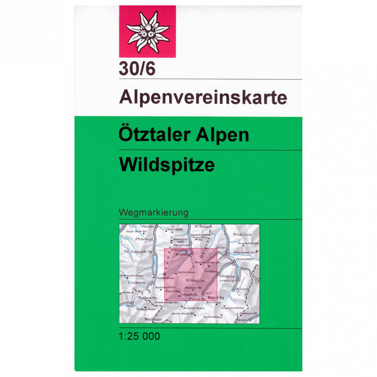 Alpenvereinskarte Oetztaler Alpen 30/6 Wildspitze Ski Touring Map