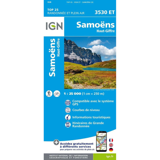 Samoens Map ign-3530-et-samoens-haut-giffre | Backcountry Books