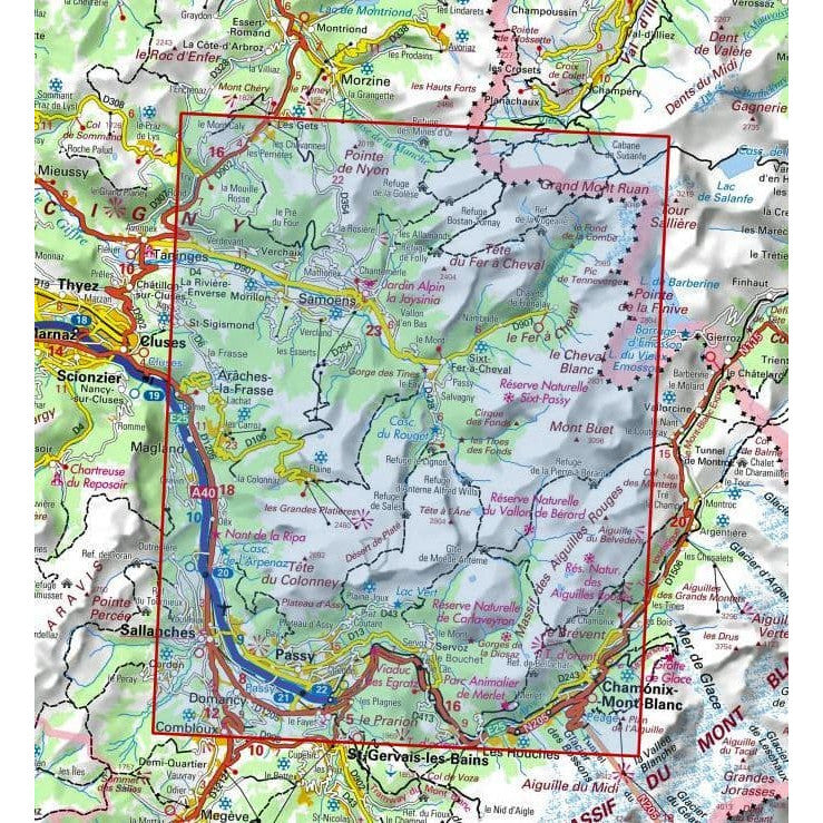 Samoens Map ign-3530-et-samoens-haut-giffre | Backcountry Books