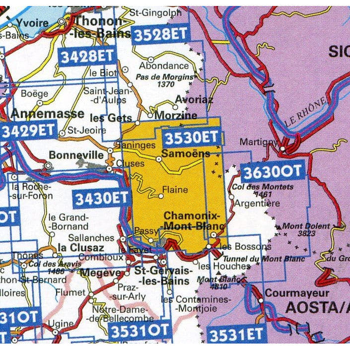 Samoens Map ign-3530-et-samoens-haut-giffre | Backcountry Books