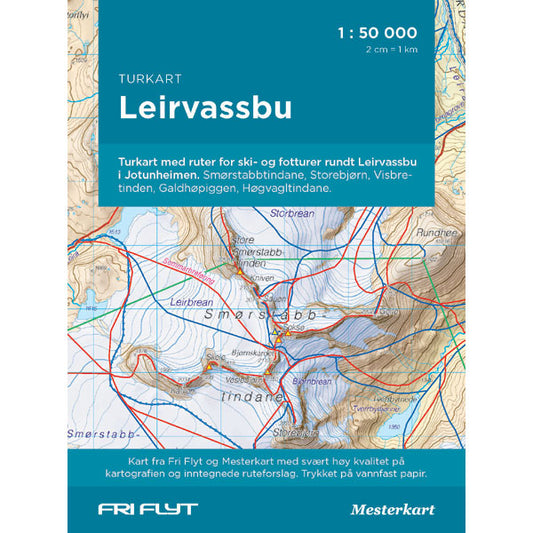 Ski Touring Map Leirvassbu | Backcountry Books