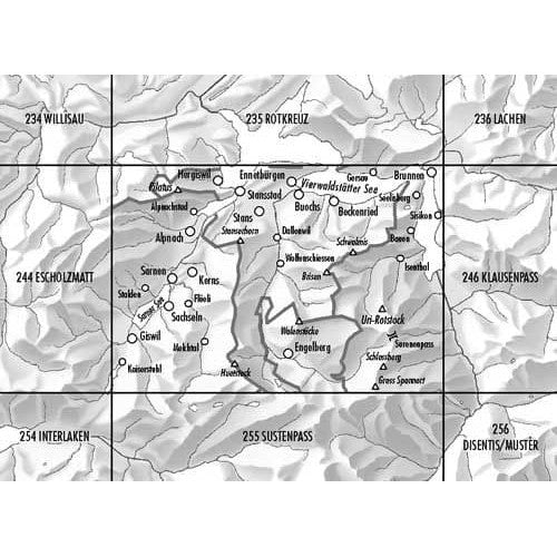 Swisstopo 245S Stans Ski Touring Map | Backcountry Books