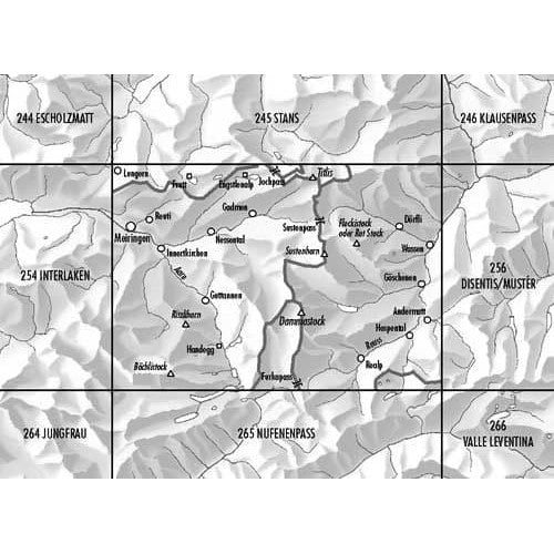 Swisstopo 255 S Sustenpass Ski Touring Map | Backcountry Books 